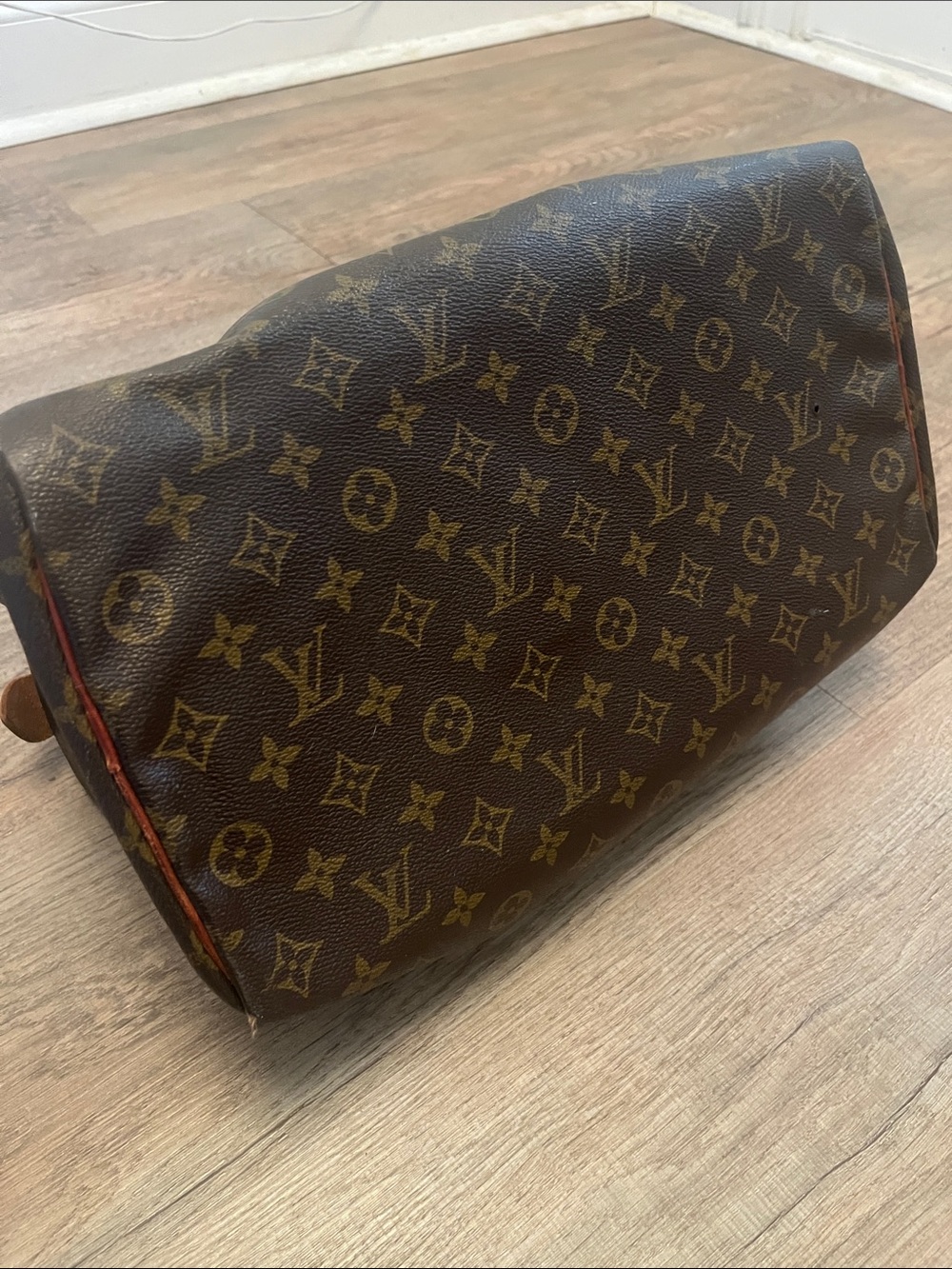 Louis Vuitton Speedy Monogram Canvas Travel Bag in Brown and Tan - Picture 11 of 16
